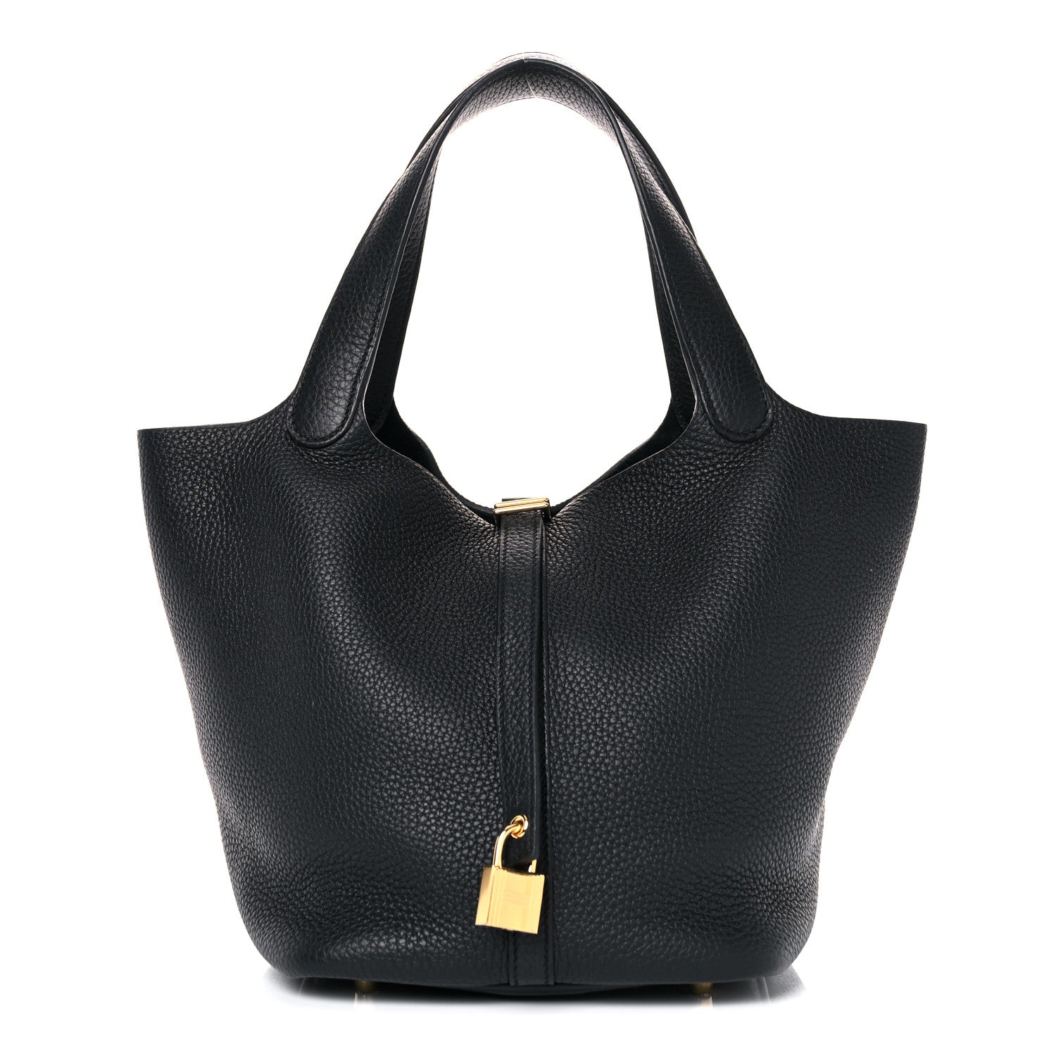 Hermes Taurillon Clemence Picotin Lock 22 MM Black 1 of 13