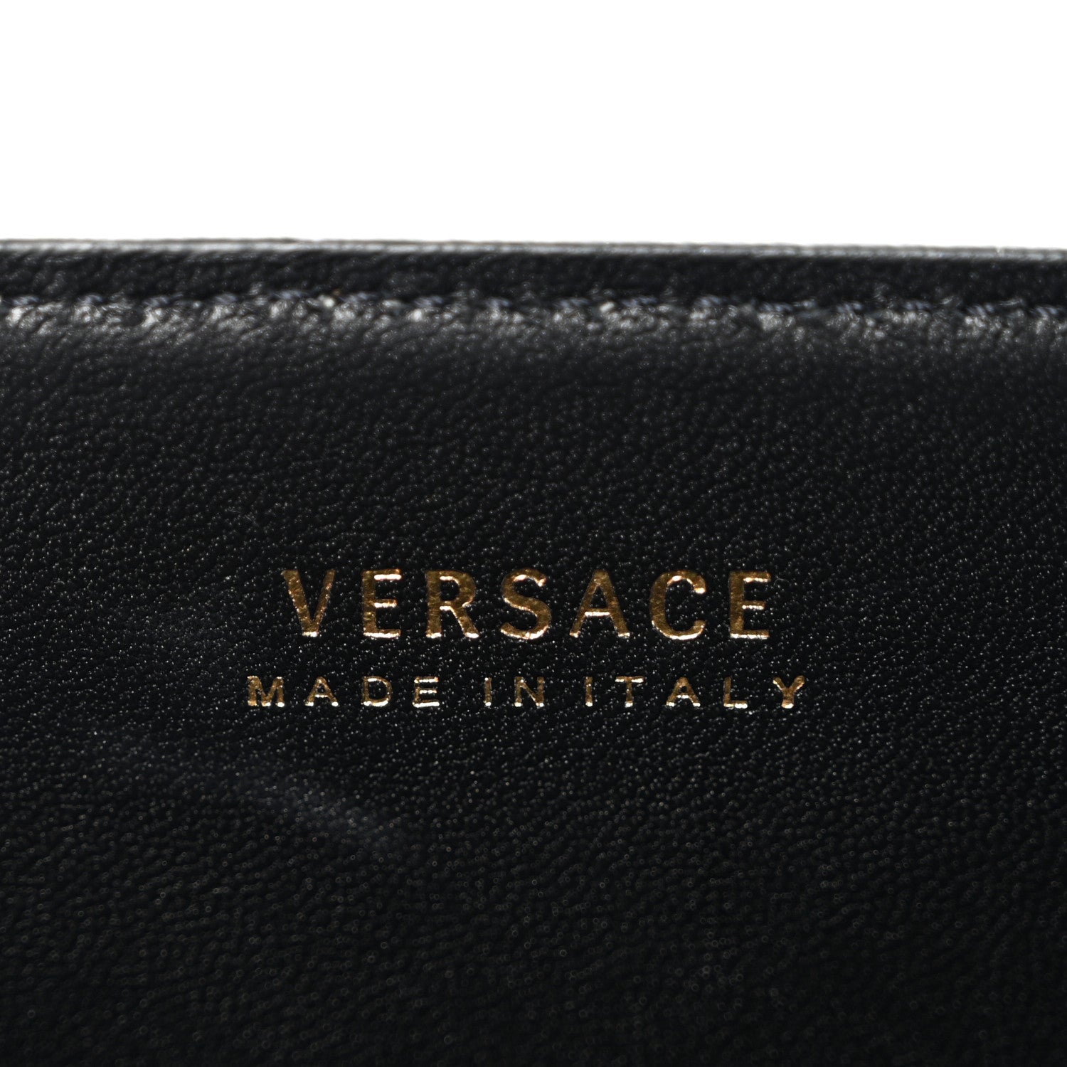 Versace Vitello Western Studded Virtus Top Handle Shoulder Bag Black 6 of 9