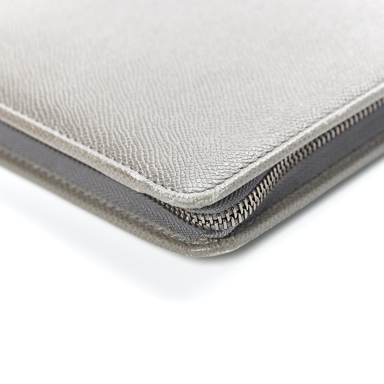 Burberry Grainy Calfskin Zip Around Organizer Grey 12 of 17