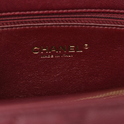 Chanel Caviar Lizard Quilted Medium Coco Handle Flap Burgundy 7 of 11