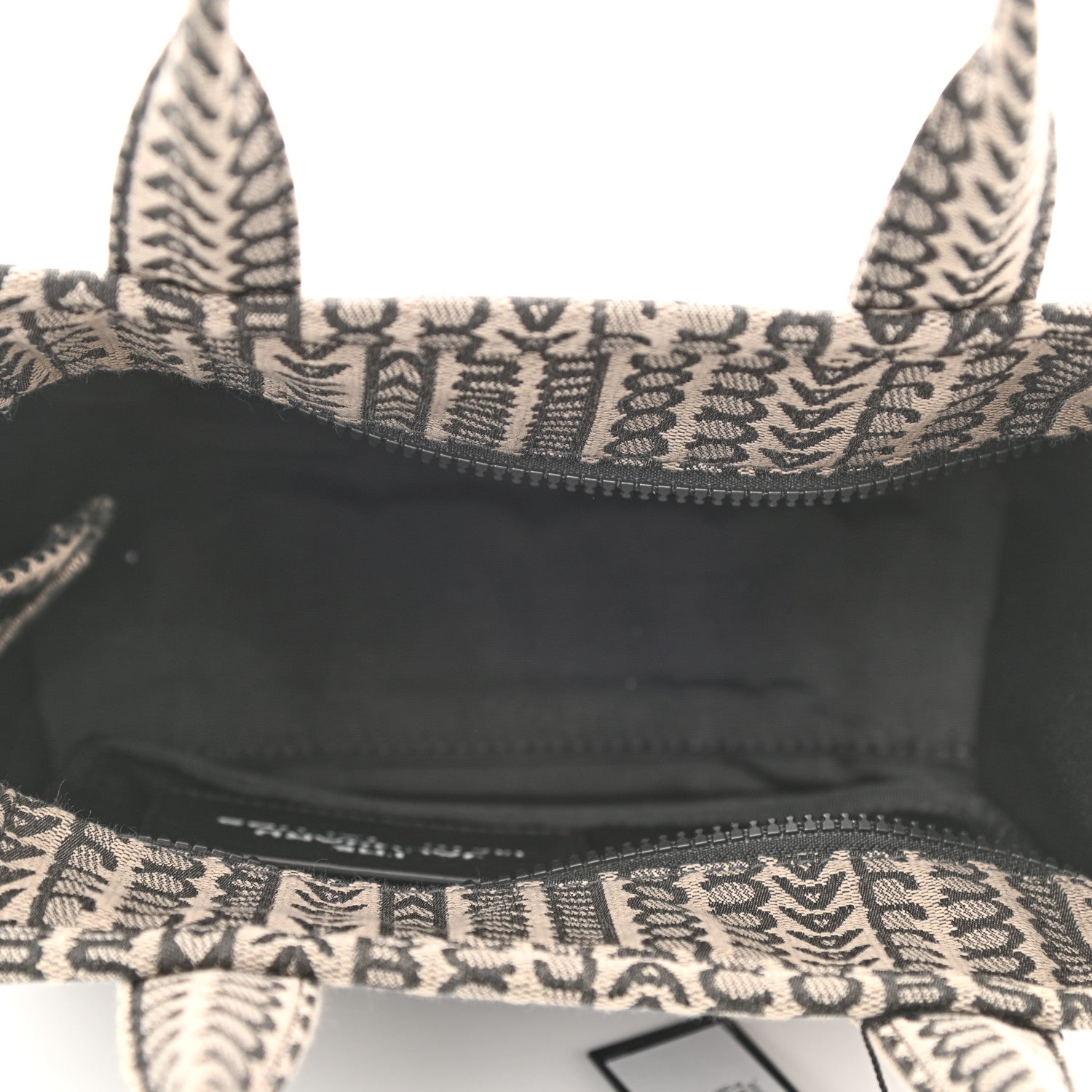 Marc Jacobs Cotton Jacquard Monogram Mini The Traveler Tote Bag Beige Multicolor 5 of 9