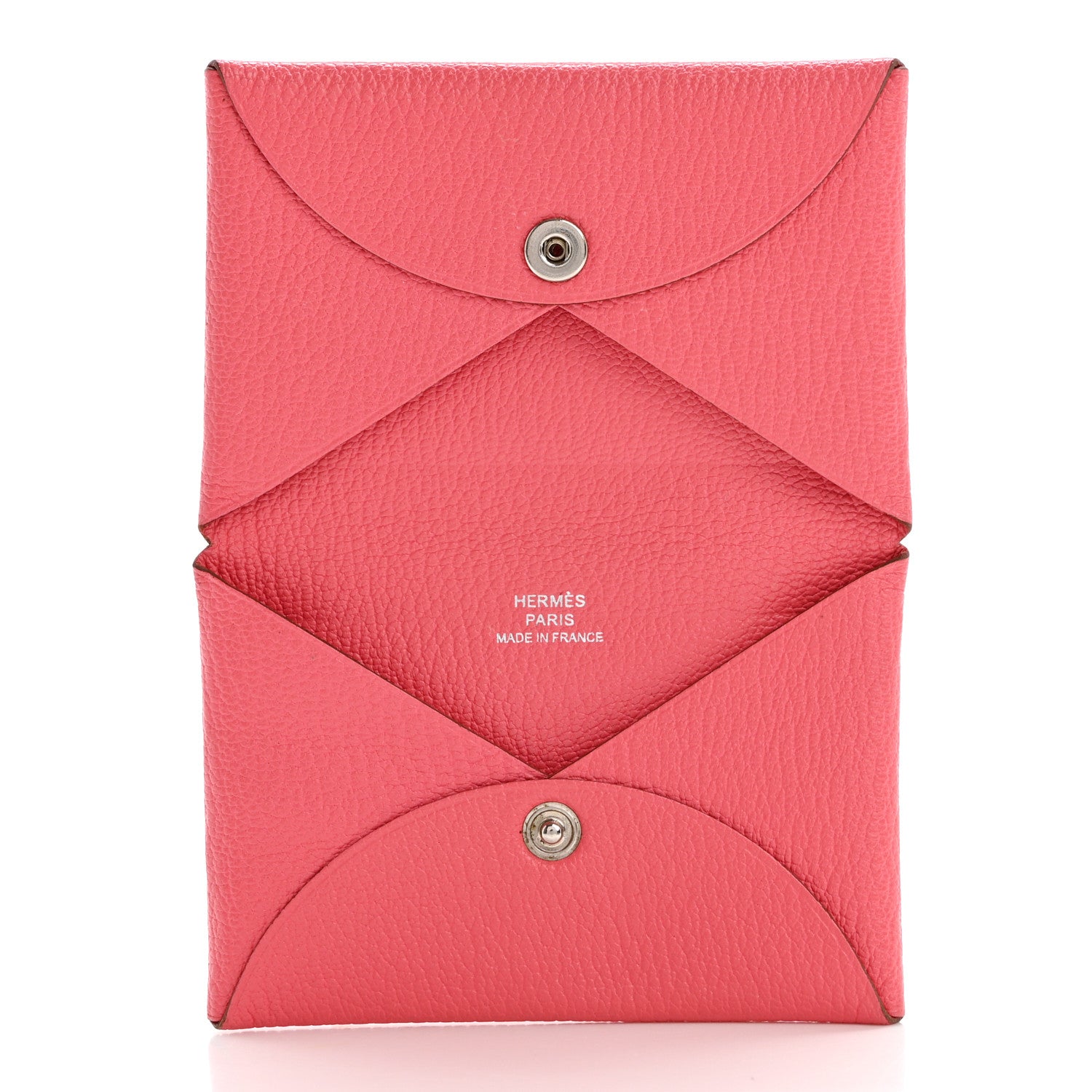 Hermes Chevre Mysore Calvi Card Case Rose Lipstick 5 of 11
