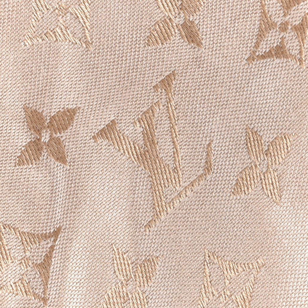 Louis Vuitton Silk Wool Monogram Denim Shawl Rose 3 of 5