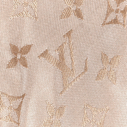 Louis Vuitton Silk Wool Monogram Denim Shawl Rose 3 of 5
