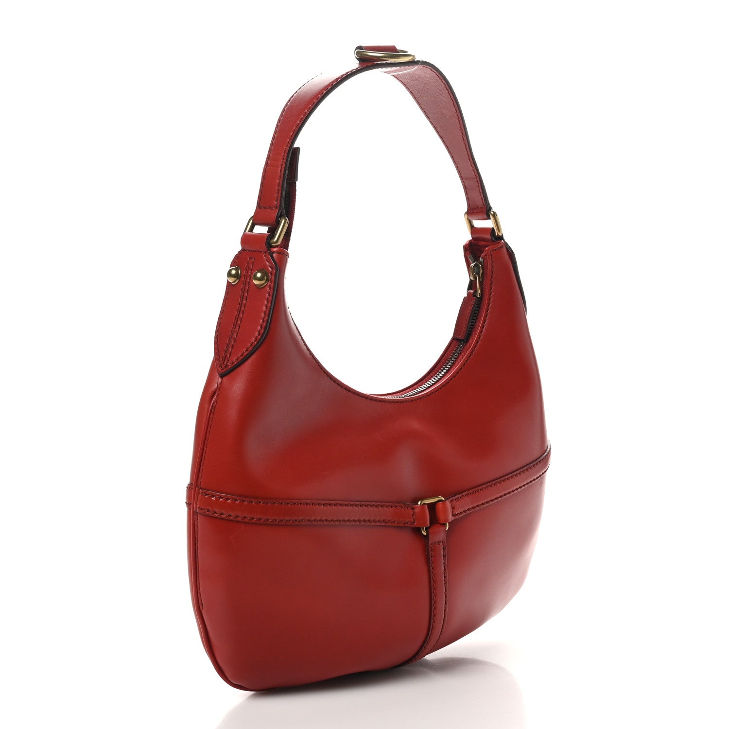 Gucci Calfskin GG Reins Hobo Red 2 of 10