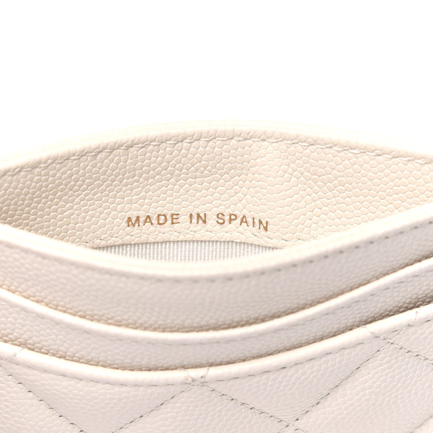 Chanel Caviar Quilted Card Holder White 6 of 11