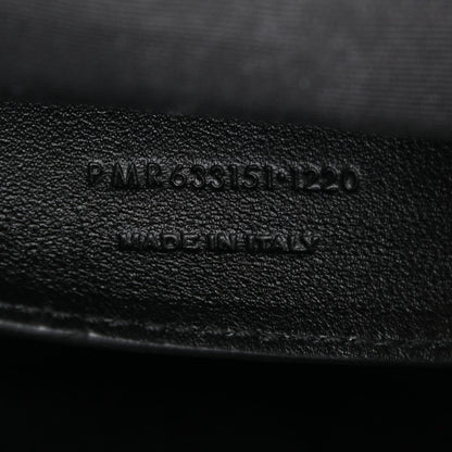 Saint Laurent Calfskin Crocodile Embossed Matelasse Monogram Baby Niki Chain Satchel Black 7 of 8