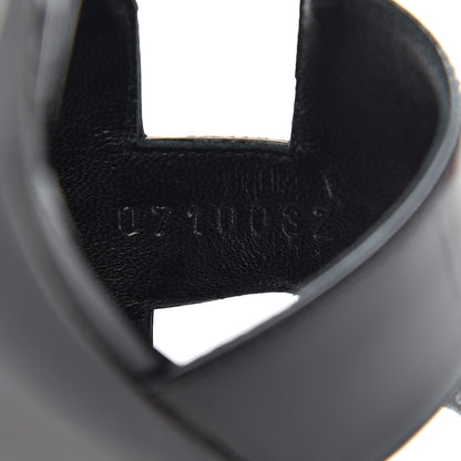 Hermes Patent Oasis Sandals 40 Black 8 of 11