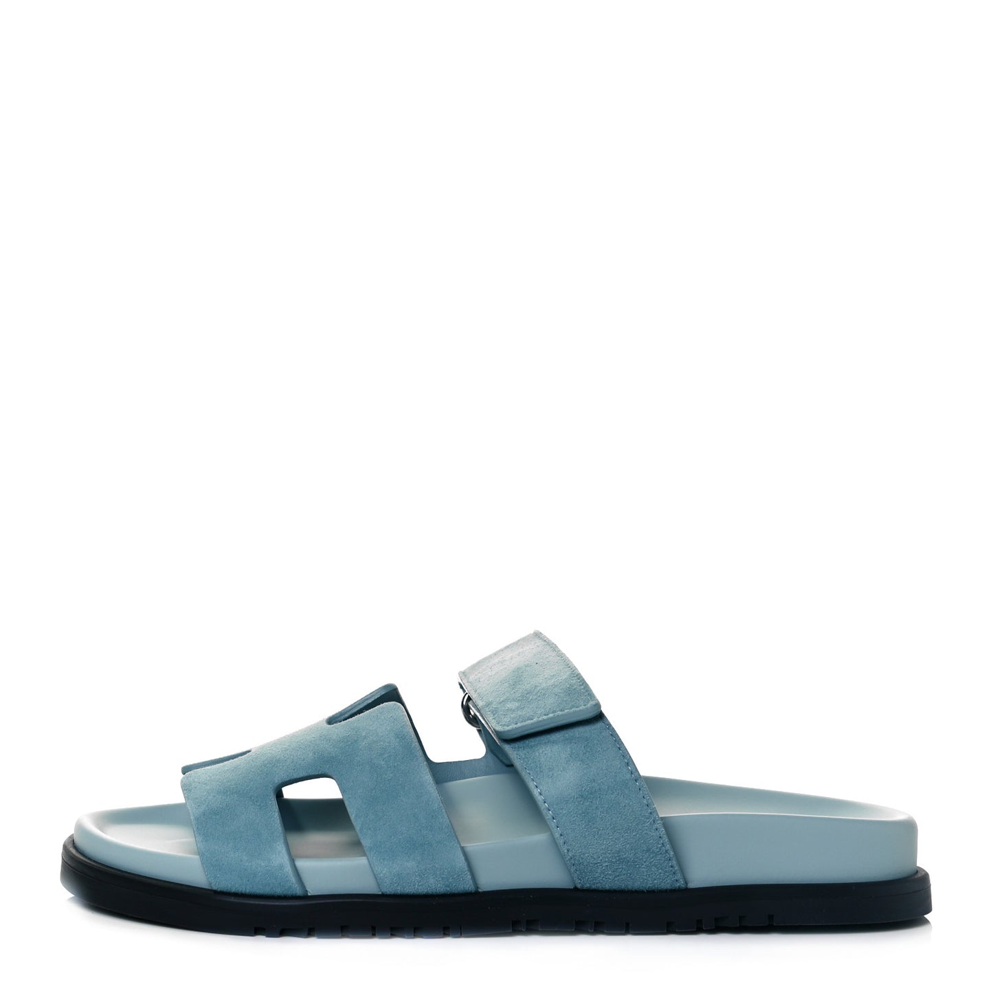 Suede Goatskin Womens Chypre Sandals 39.5 Vert d'eau