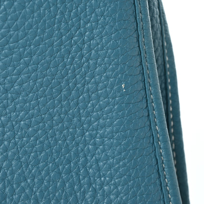 Hermes Taurillon Clemence Evelyne PM Blue Jean 10 of 10