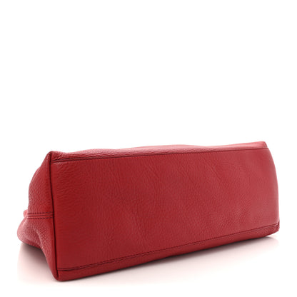 Gucci Pebbled Calfskin Medium Soho Chain Shoulder Bag Tabasco Red 4 of 12