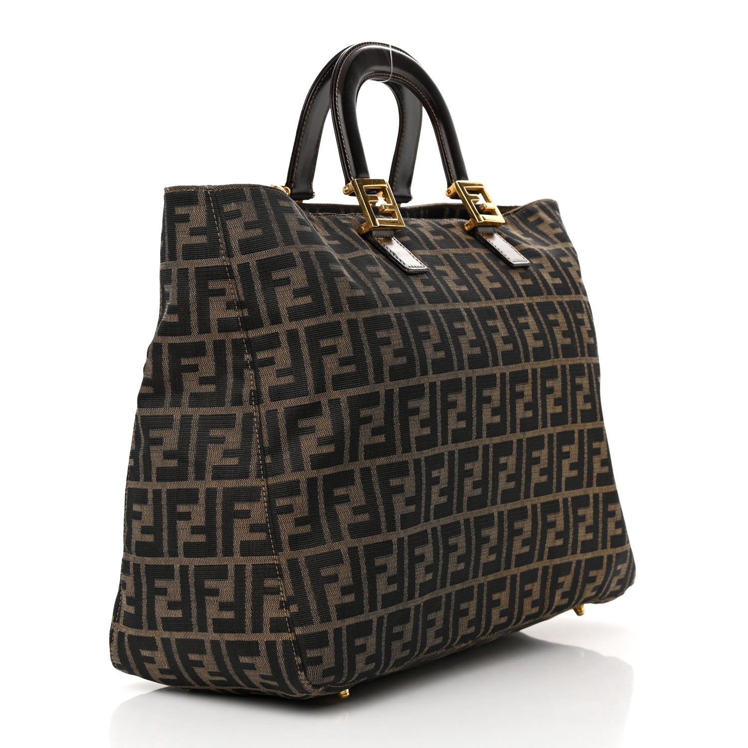 Fendi Zucca Top Handle Tote Tobacco 3 of 13