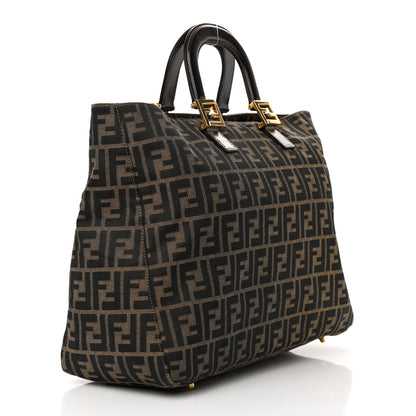 Fendi Zucca Top Handle Tote Tobacco 3 of 13