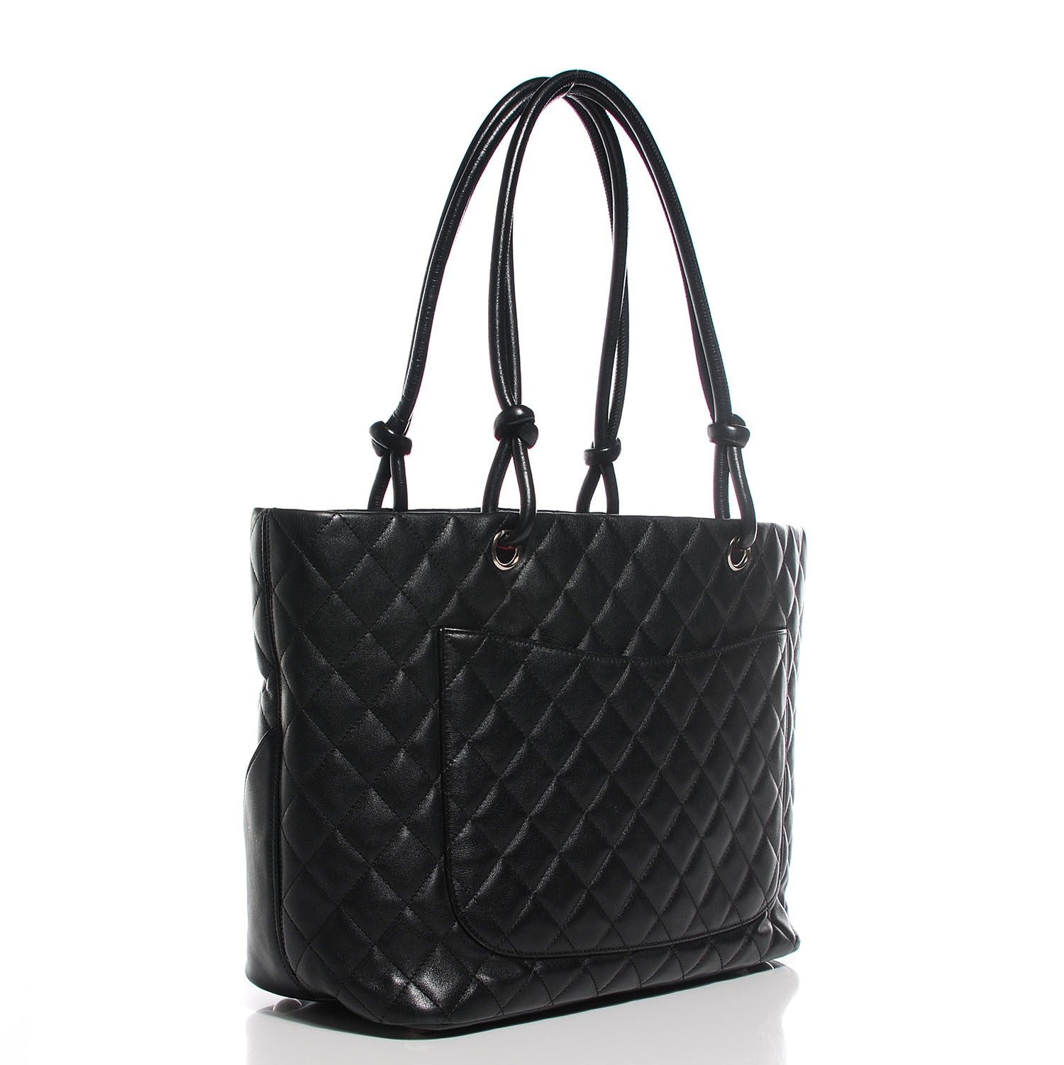 Chanel Calfskin Quilted Large Cambon Tote Black White 3 of 7