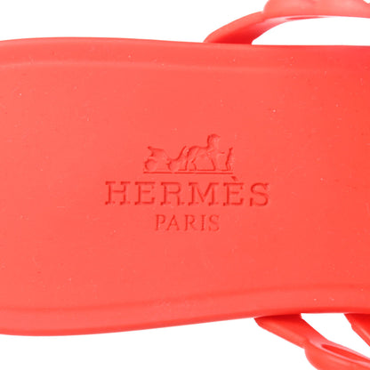 Hermes Rubber Chaine d'Ancre Nude Sandals 36 Pavot 7 of 7