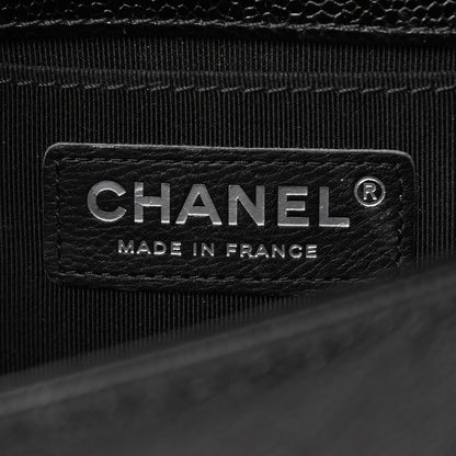 Chanel Caviar Chevron Quilted Small Boy Flap Black 6 of 10