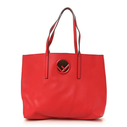 Fendi Vitello Vienna Enamel F is Fendi Shopping Tote Fiamma Taupe 1 of 11