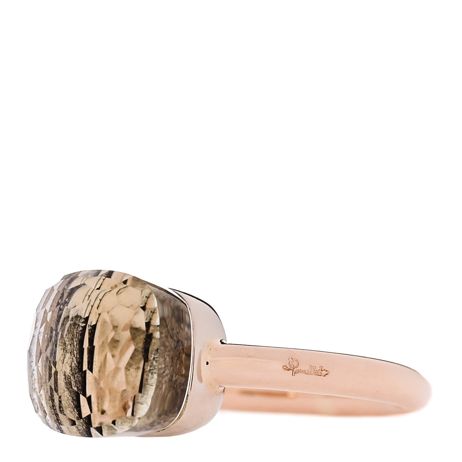 Pomellato 18K Rose Gold White Topaz Nudo Ring 49 4.75 3 of 9