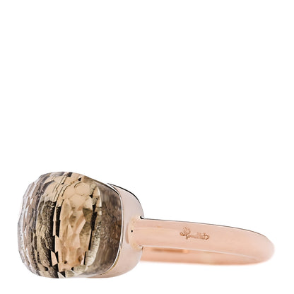 Pomellato 18K Rose Gold White Topaz Nudo Ring 49 4.75 3 of 9