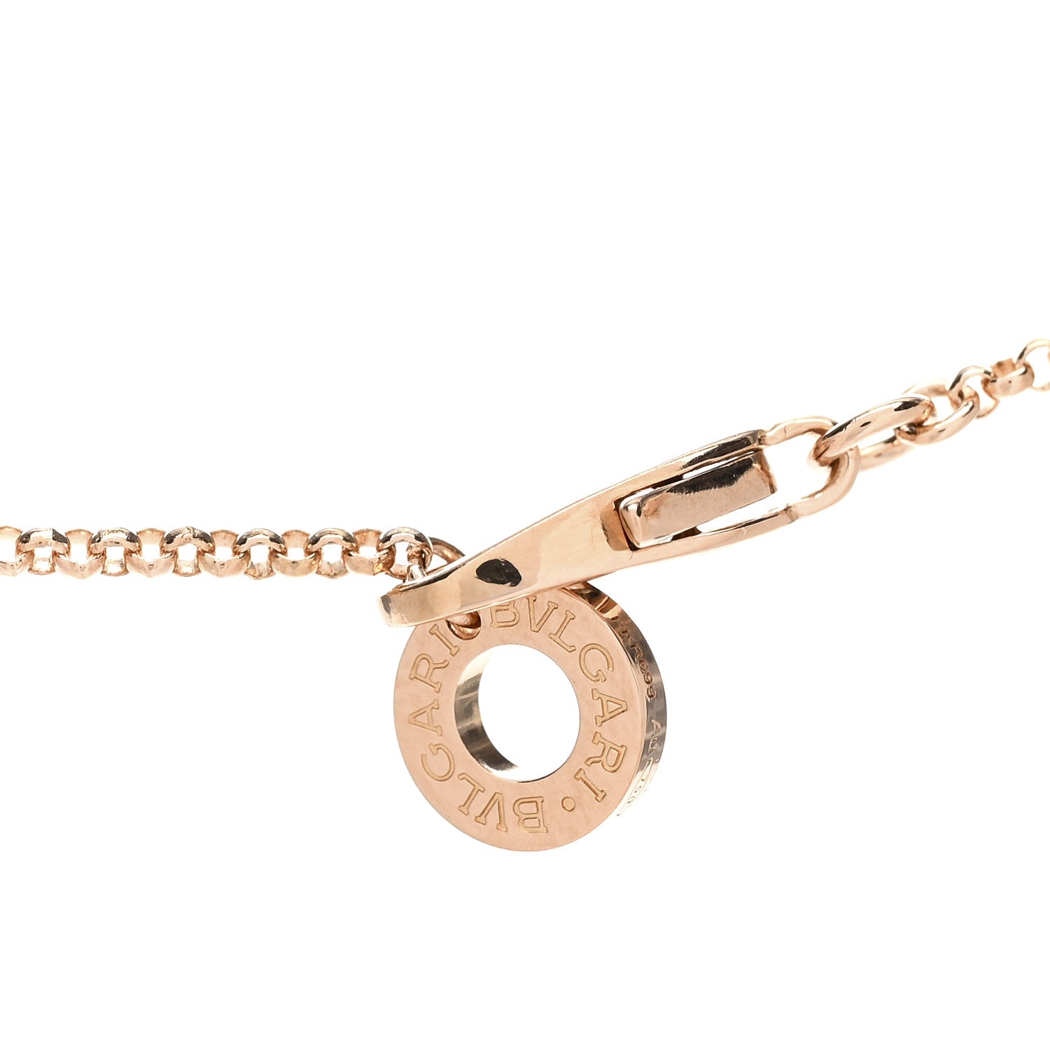 Bulgari 18K Rose Gold Cermet Small B.Zero1 Pendant Necklace 4 of 6