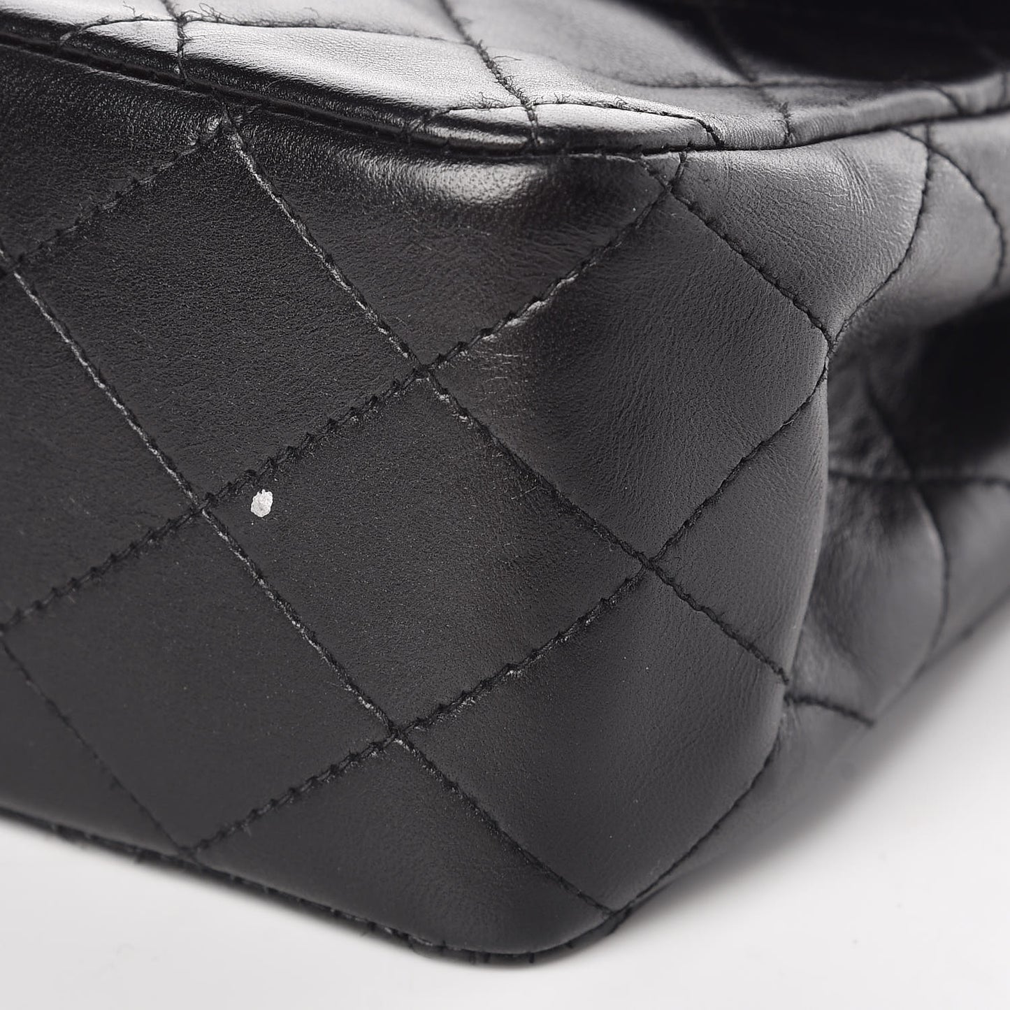 Lambskin Quilted Medium Double Flap Bag Black