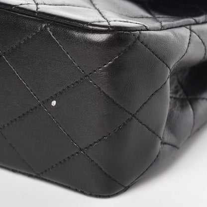 Chanel Lambskin Quilted Medium Double Flap Bag Black 10 of 12