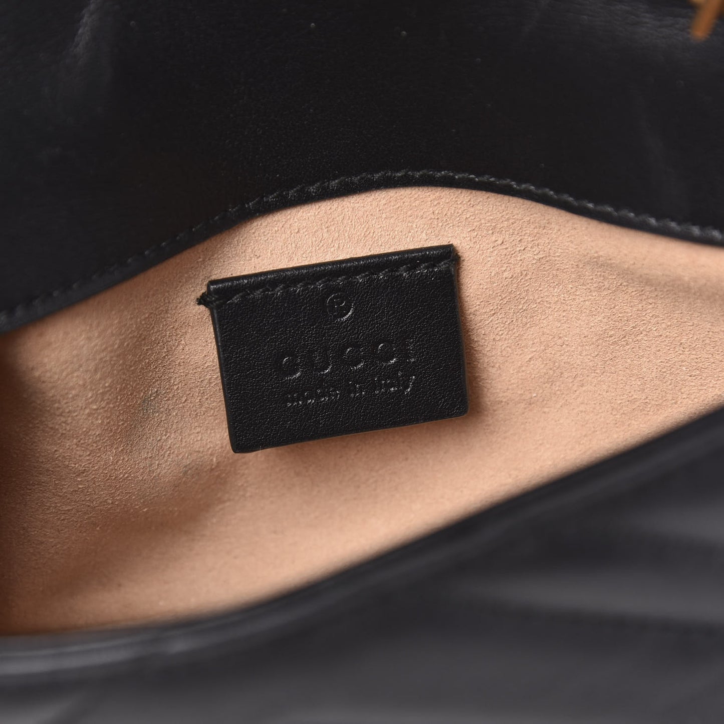 Calfskin Matelasse Super Mini GG Marmont Shoulder Bag Black