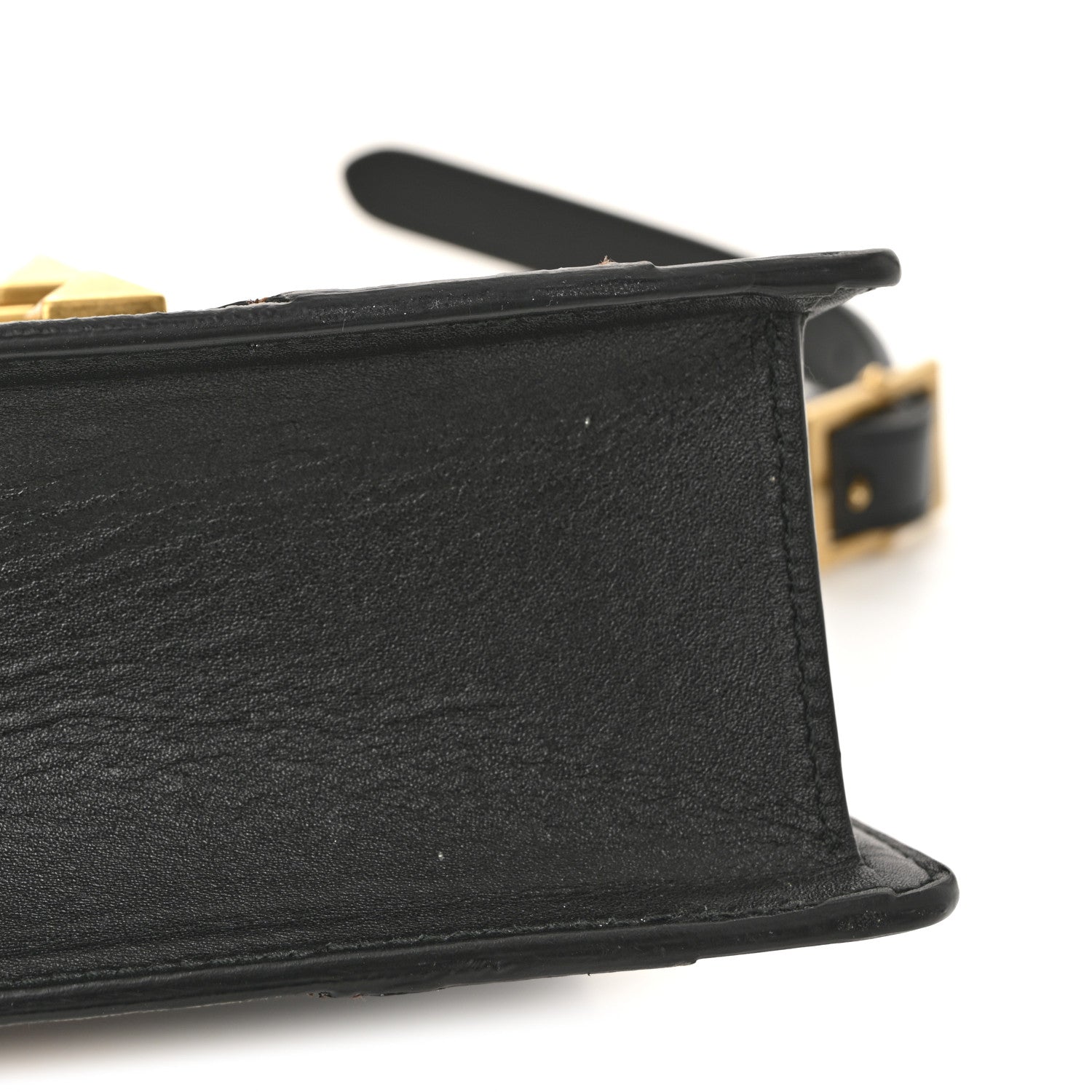 Gucci Nappa Elaphe GG Supreme Monogram Medium Osiride Shoulder Bag Black Bright Cuir Beige Ebony 15 of 15