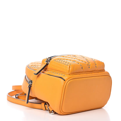 MCM Lambskin Diamond Disco Mini Stark Backpack Yellow 4 of 10
