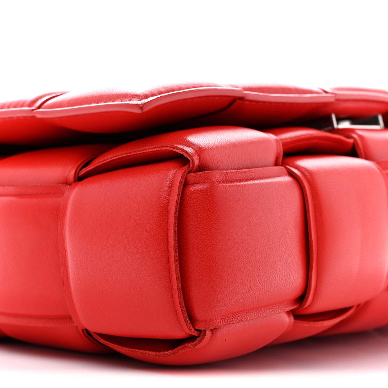 Bottega Veneta Lambskin Maxi Intreccio Padded Chain Cassette Crossbody Bag Nail Polish 9 of 12