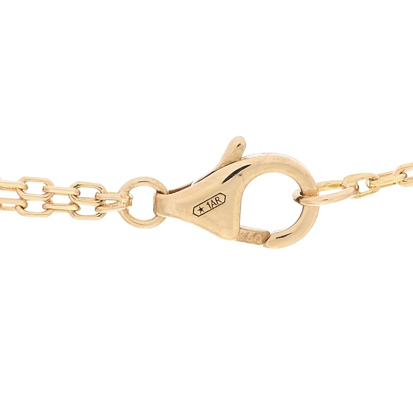 18K Yellow Gold 2 Diamond LOVE Necklace