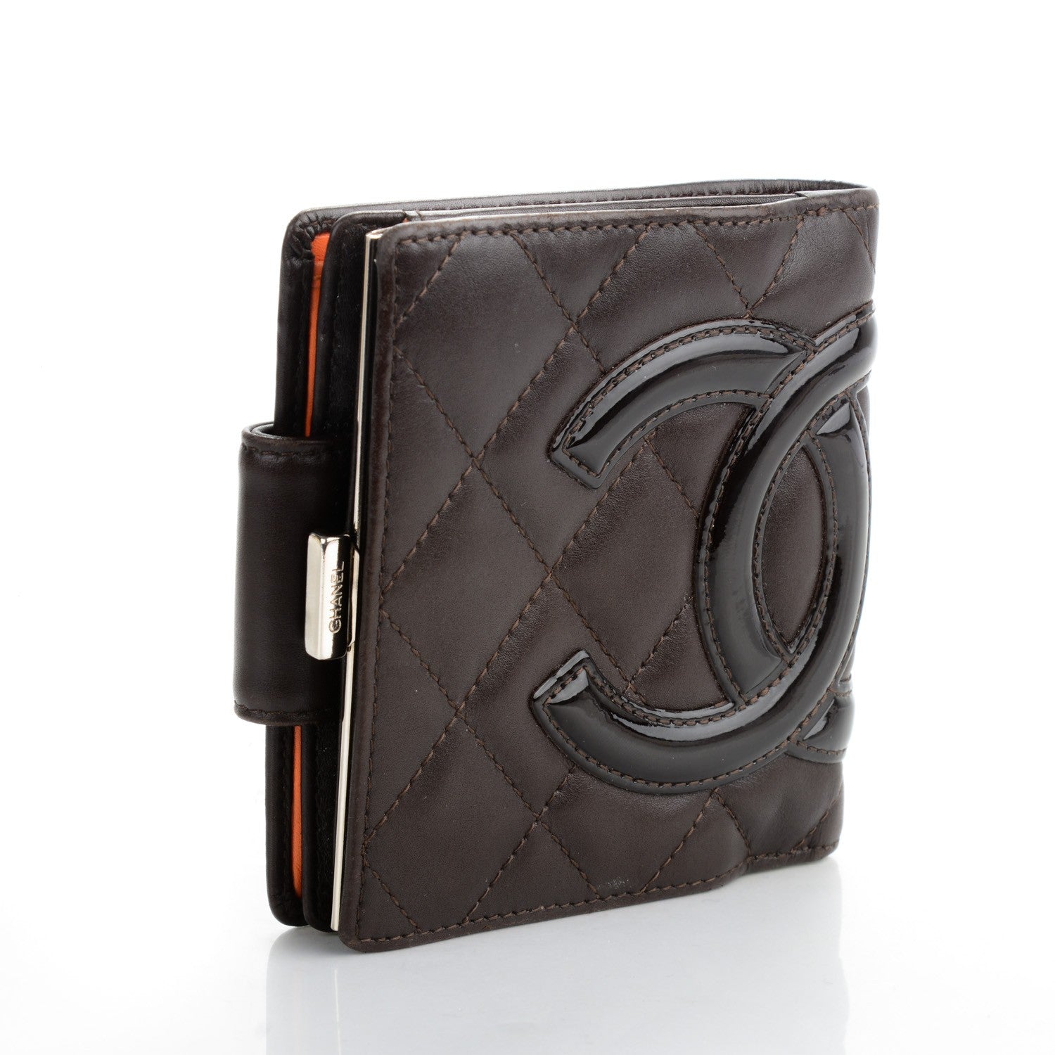 Chanel Calfskin Quilted Cambon Bi-Fold Wallet Brown 3 of 9