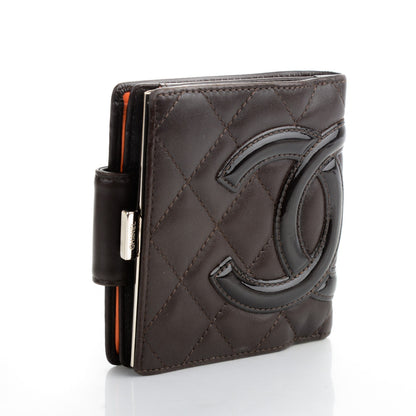 Chanel Calfskin Quilted Cambon Bi-Fold Wallet Brown 3 of 9