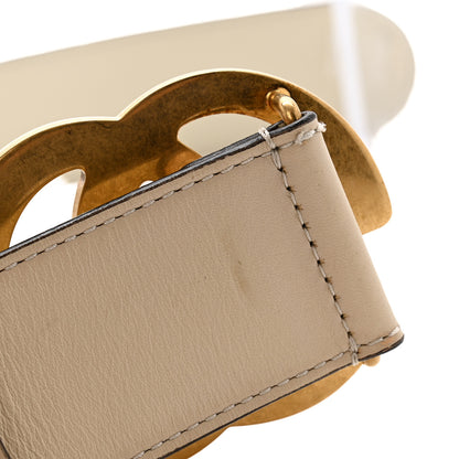 Gucci Calfskin Double G 40mm Belt 85 34 Mystic White 6 of 9