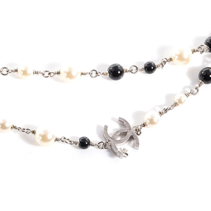 Chanel Pearl CC Clover Beaded Long Necklace 3 of 6