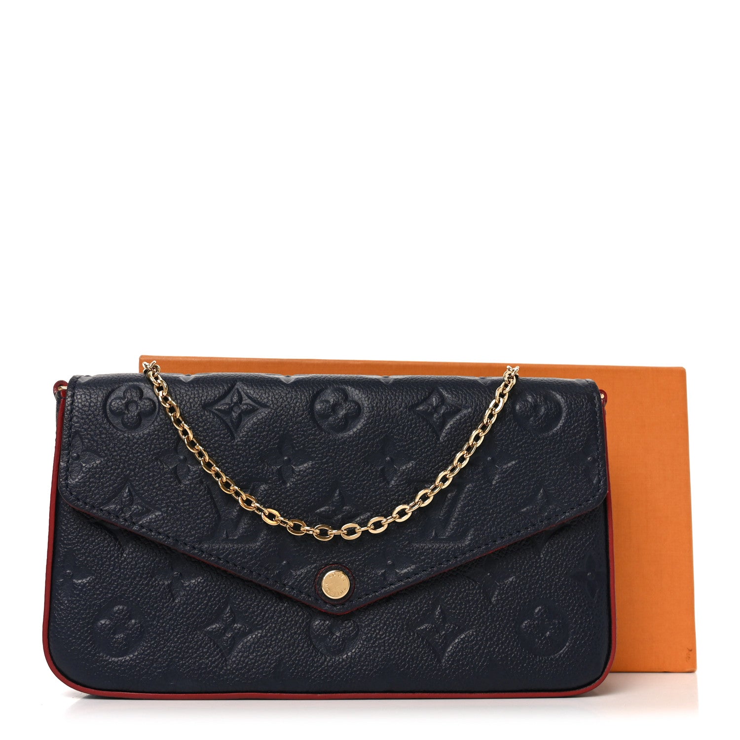 Louis Vuitton Empreinte Pochette Felicie Chain Wallet Marine Rouge 11 of 11