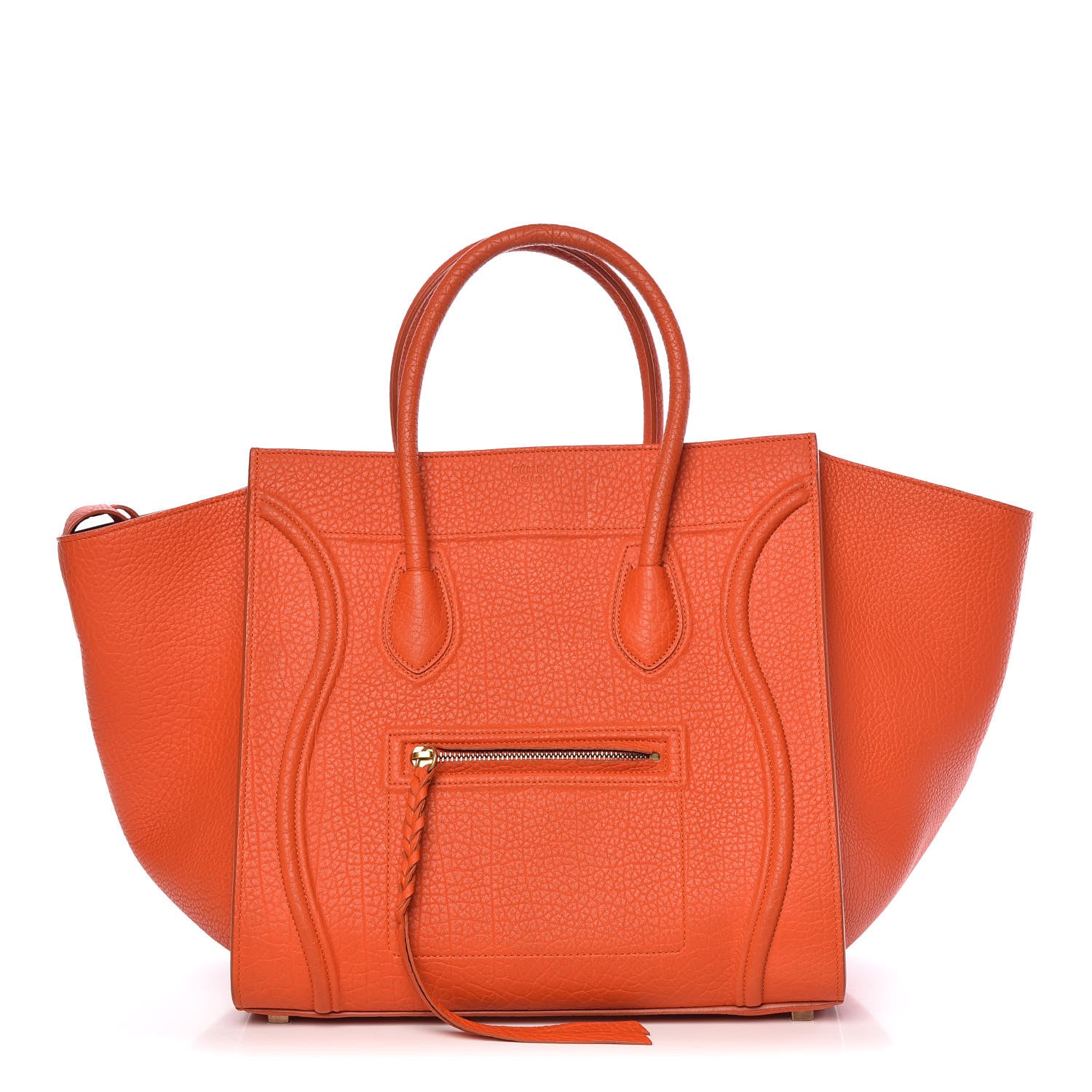 Celine Bullhide Calfskin Medium Phantom Luggage Burnt Orange 1 of 12