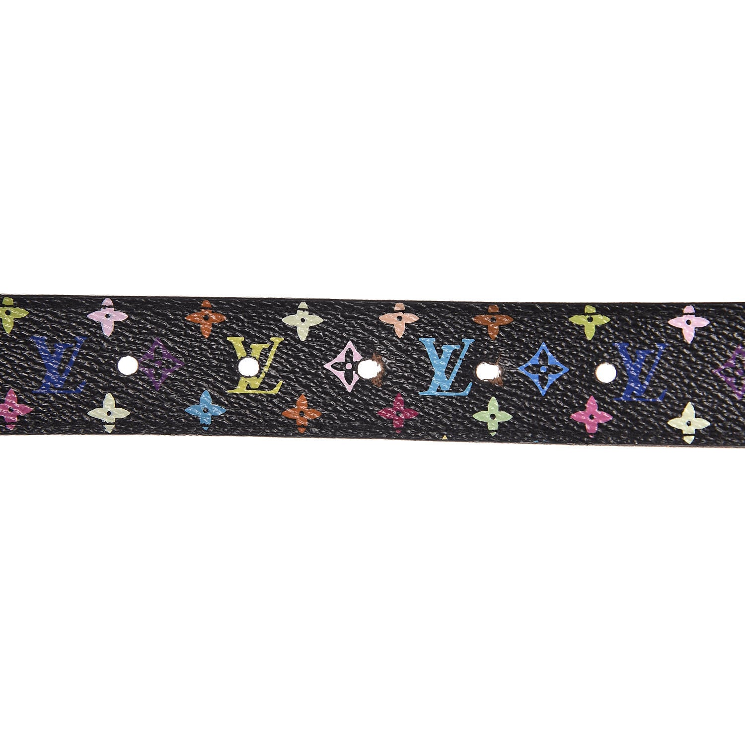 Louis Vuitton Monogram Multicolor LV Cut Reversible Belt 80 32 Black 6 of 7