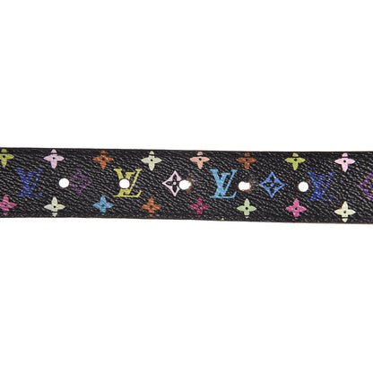 Louis Vuitton Monogram Multicolor LV Cut Reversible Belt 80 32 Black 6 of 7