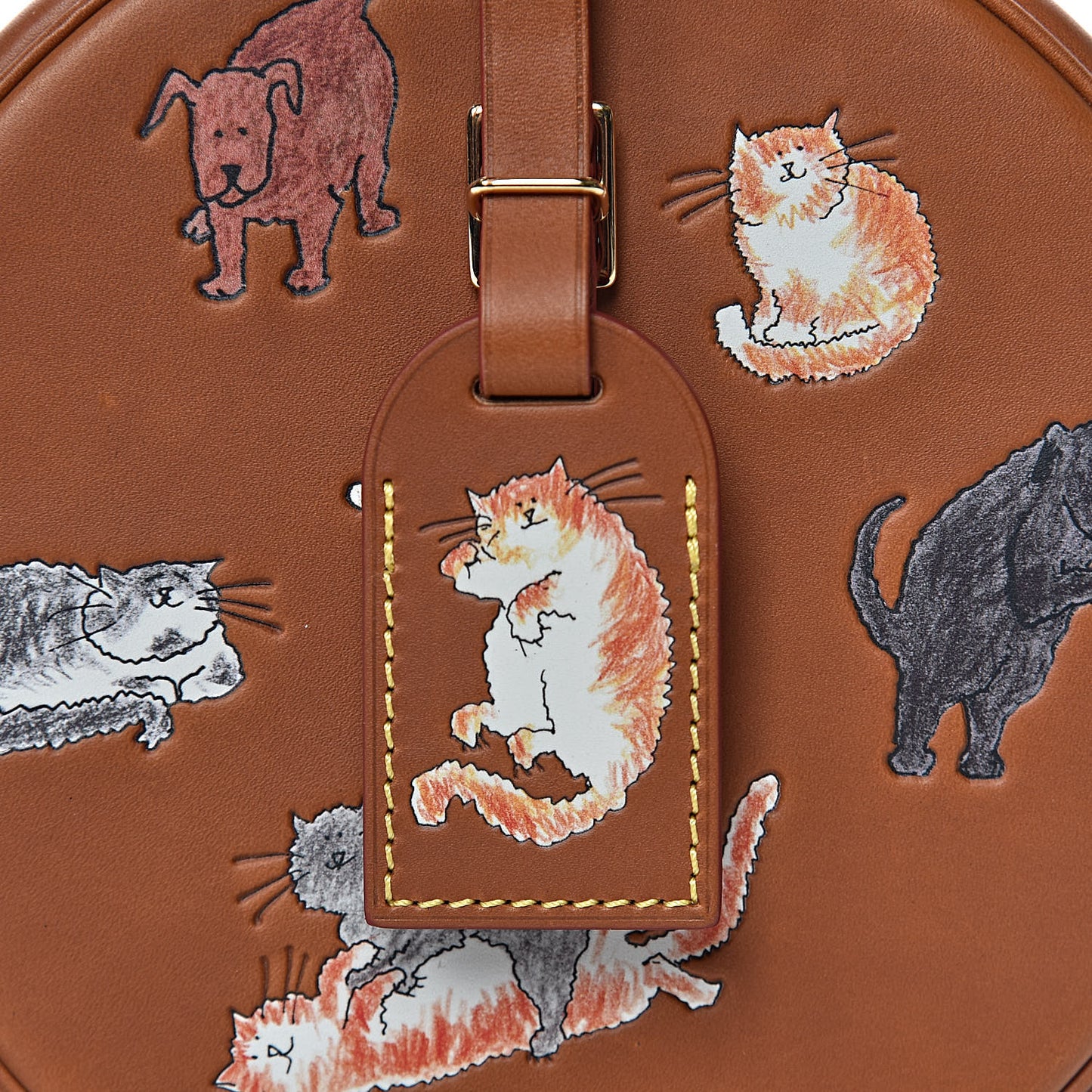 Calfskin Catogram Petite Boite Chapeau Tan