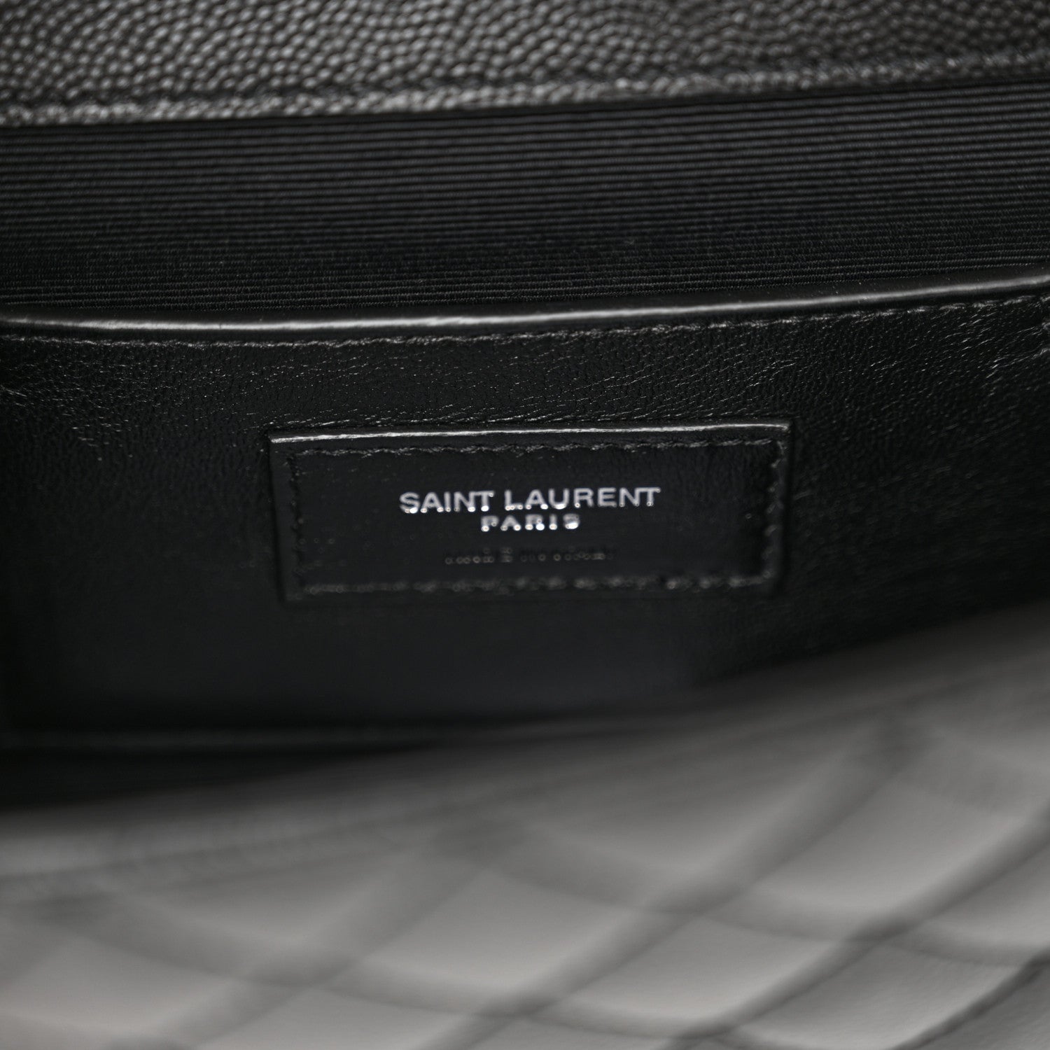Saint Laurent Grain De Poudre Textured Mixed Matelasse Triquilt Small Monogram Satchel Black 6 of 10