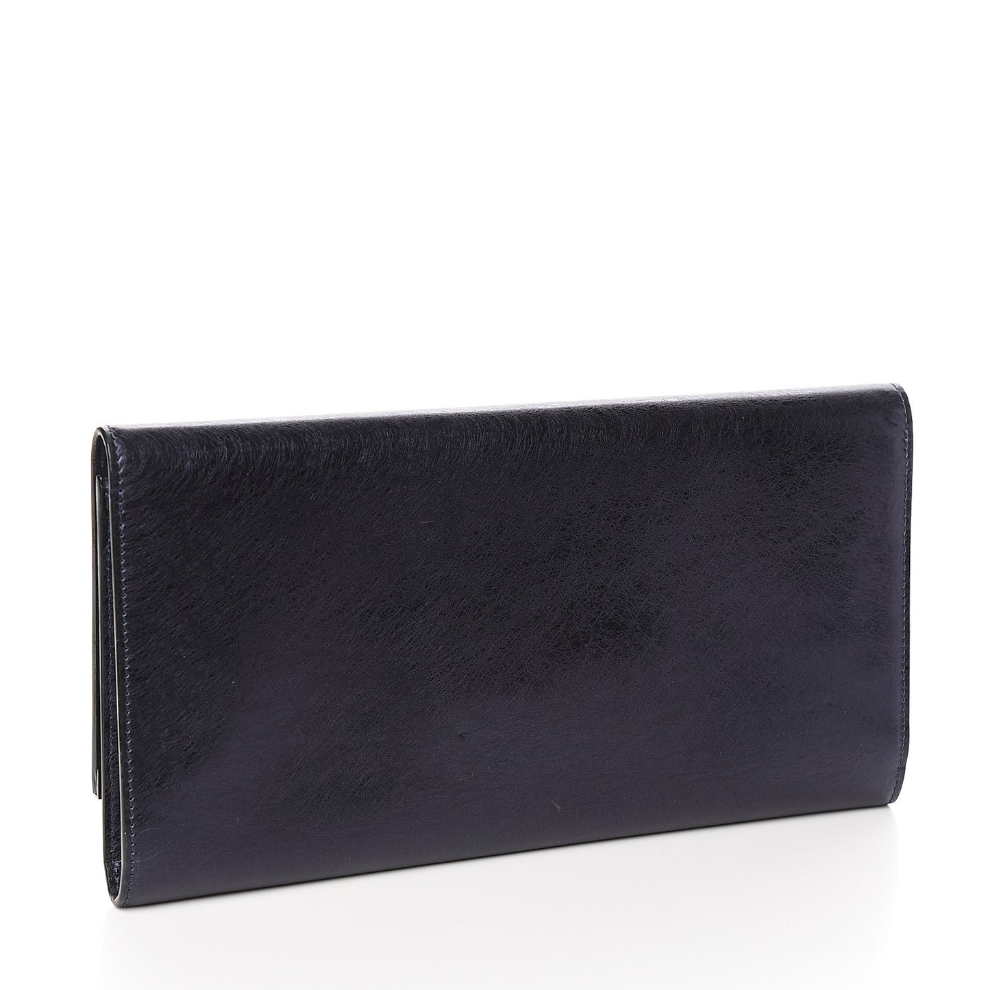Metallic Spazzolato Etched Maia Clutch Navy