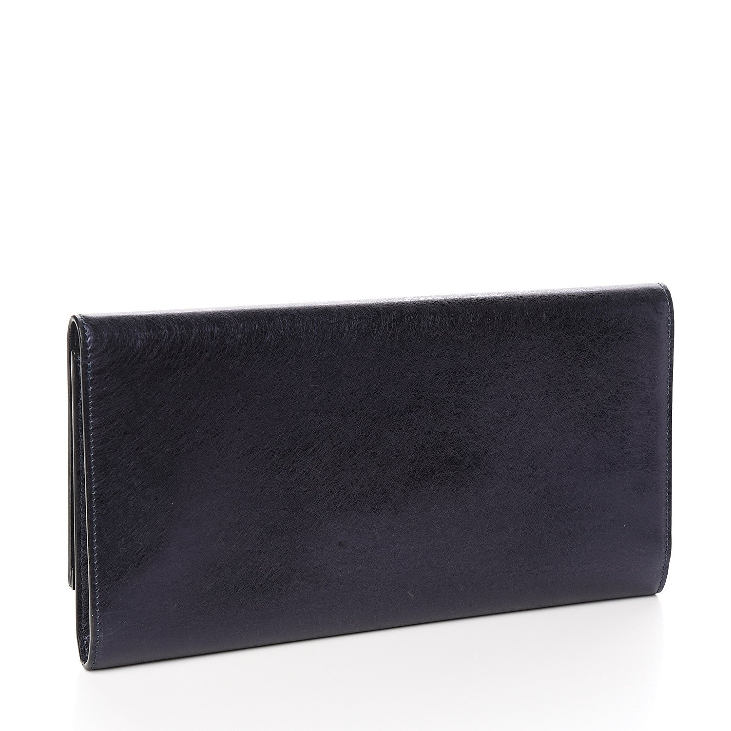 Jimmy Choo Metallic Spazzolato Etched Maia Clutch Navy 3 of 7