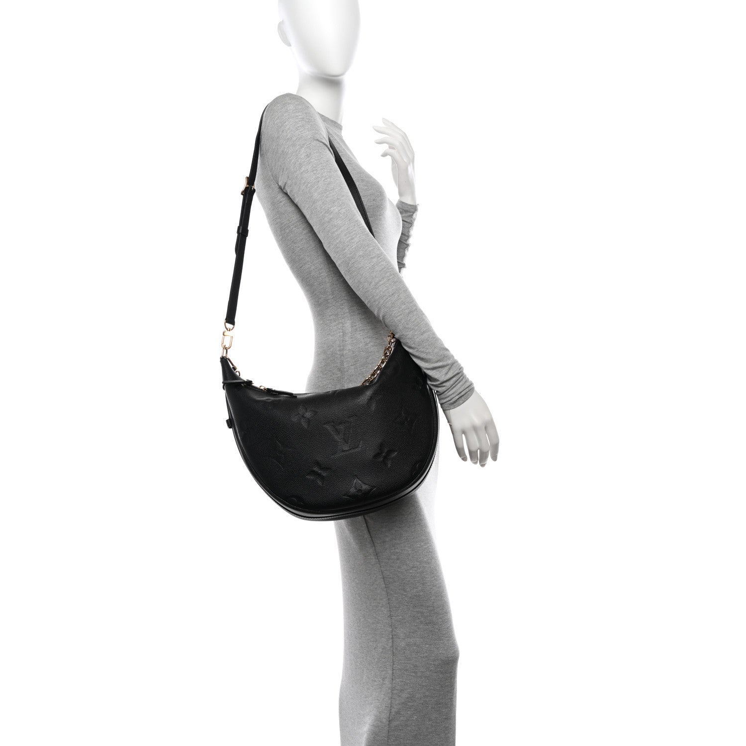 Louis Vuitton Empreinte Monogram Giant Loop Hobo Black 2 of 11