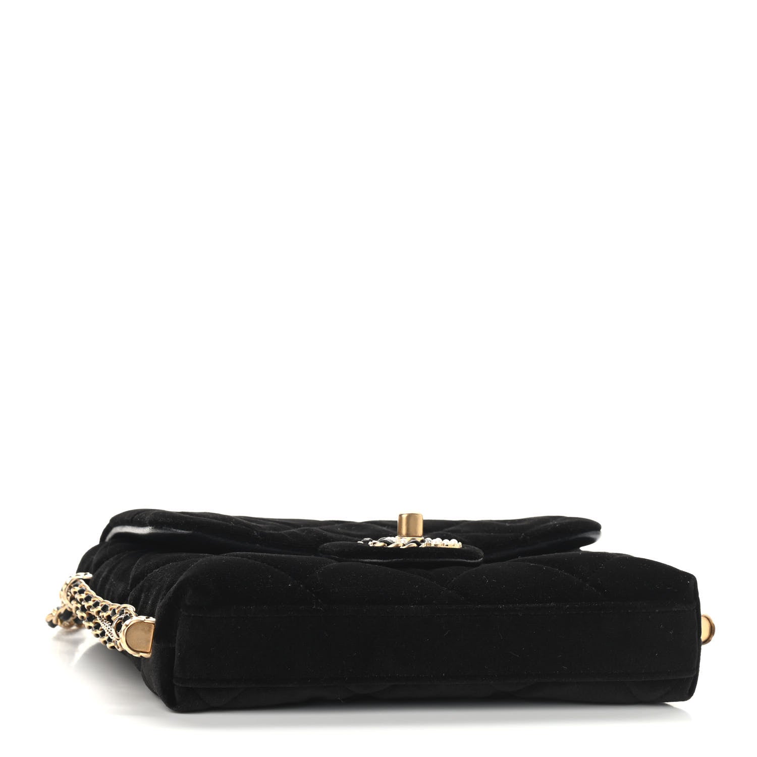 Chanel Velvet Quilted Crush On Chains Flap Bag Black 4 of 9