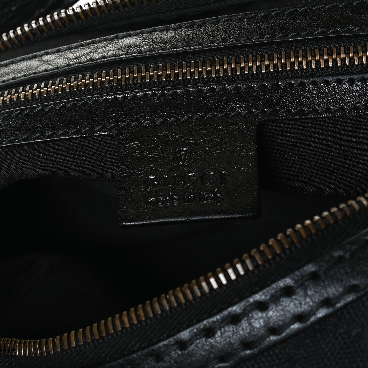 Gucci Monogram Medium Jockey Hobo Black 5 of 14