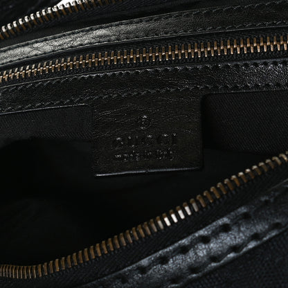 Gucci Monogram Medium Jockey Hobo Black 5 of 14