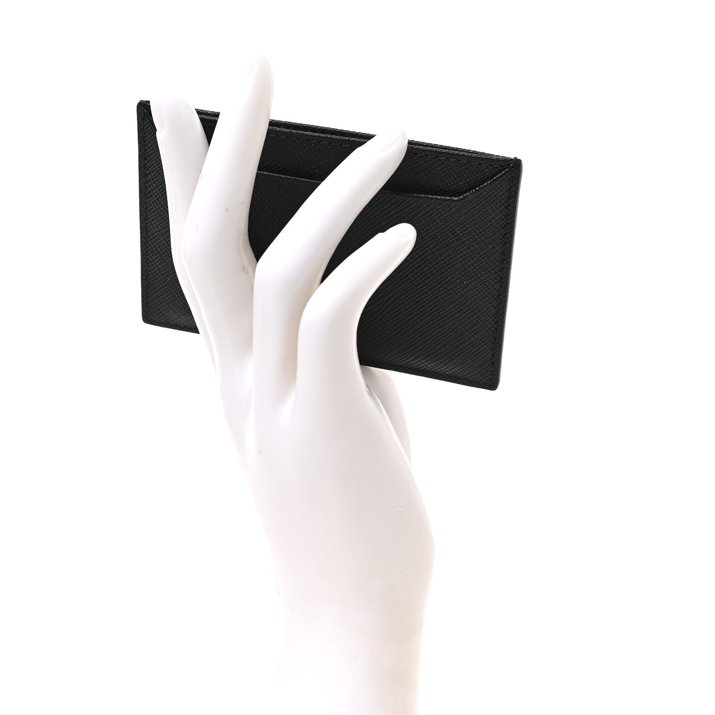 Saffiano Triangle Card Holder Black