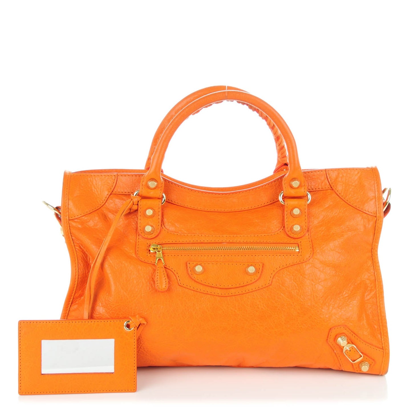 Agneau Giant 12 Gold Hardware City Tangerine