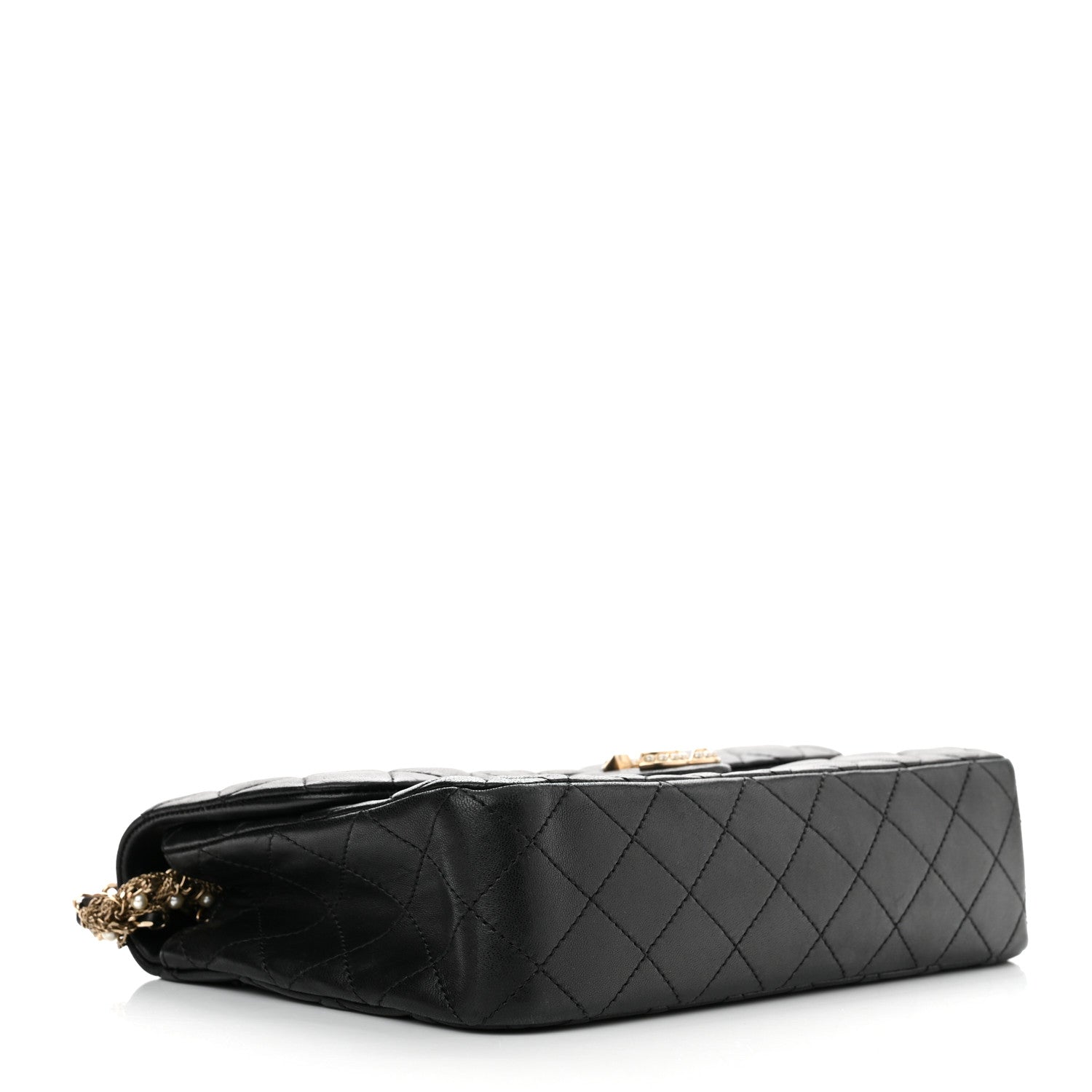 Chanel Lambskin Quilted Medium Westminster Pearl Flap Black 4 of 10
